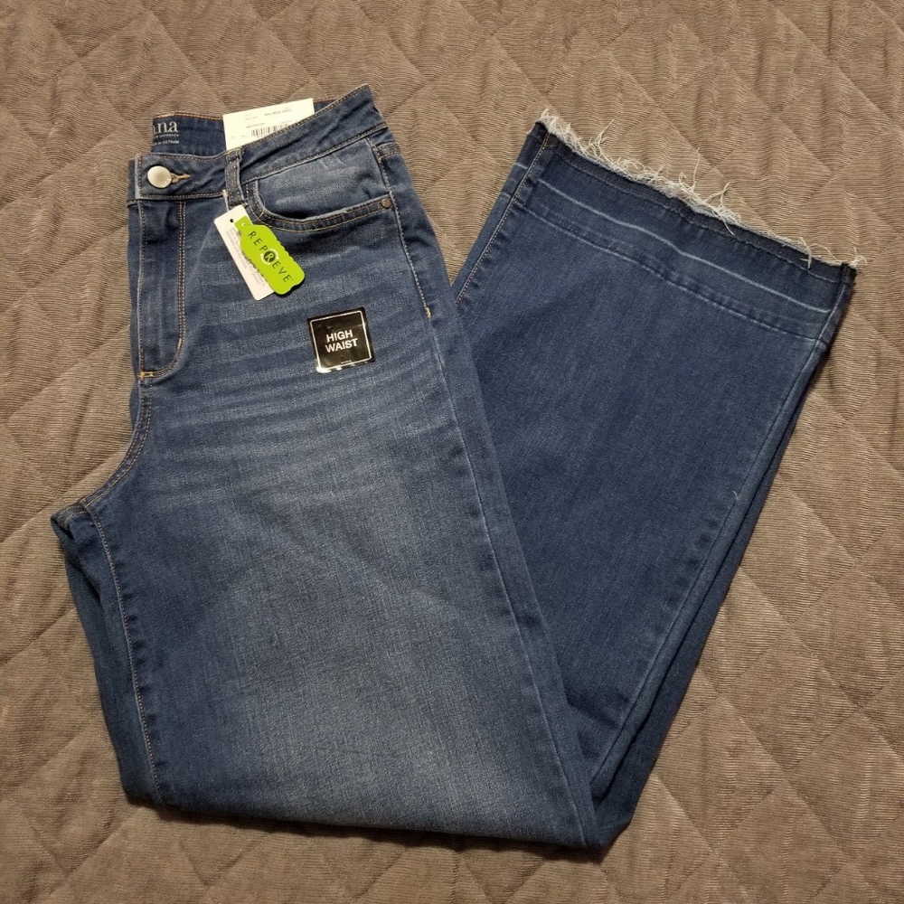 High waisted wide leg jeans